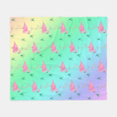 Couverture Polaire Flamant rose rose (Devant (Horizontal))