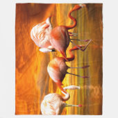 COUVERTURE POLAIRE FLAMANTS ROSES (Devant)