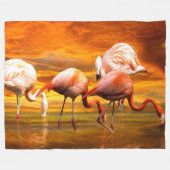 COUVERTURE POLAIRE FLAMANTS ROSES (Devant (Horizontal))