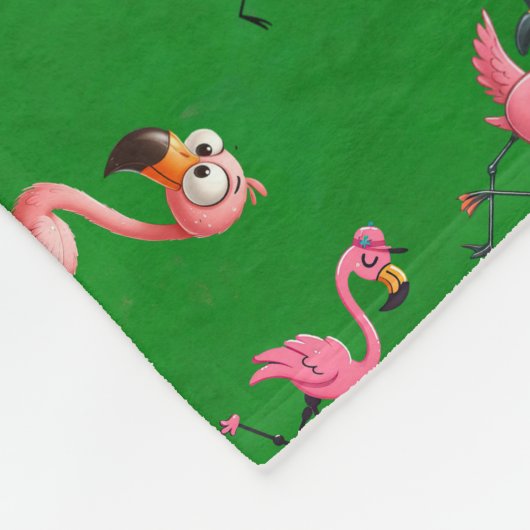 Couverture Polaire Flamants roses (Coin)