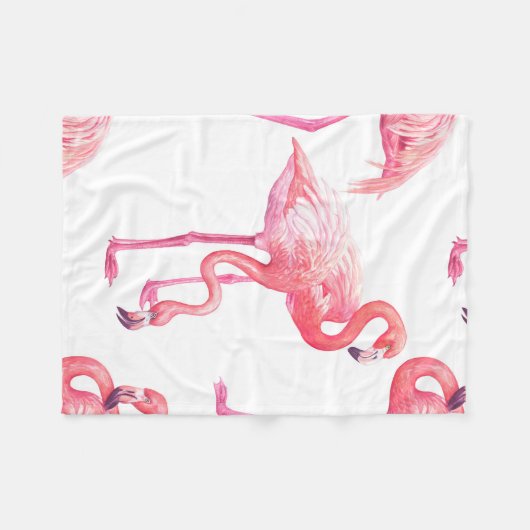 Couverture Polaire Flamants roses (Devant (Horizontal))