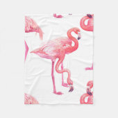 Couverture Polaire Flamants roses (Devant)
