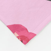 Couverture Polaire Flamants roses, aquarelle tropicale vintage motif. (Coin)