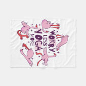 Couverture Polaire Flamants roses d'exercice de yoga (Devant (Horizontal))