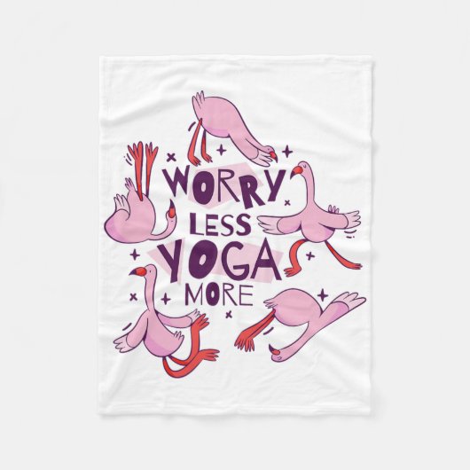 Couverture Polaire Flamants roses d'exercice de yoga (Devant)