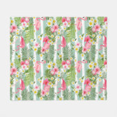 Couverture Polaire Flamants roses Et Grèves (Devant (Horizontal))