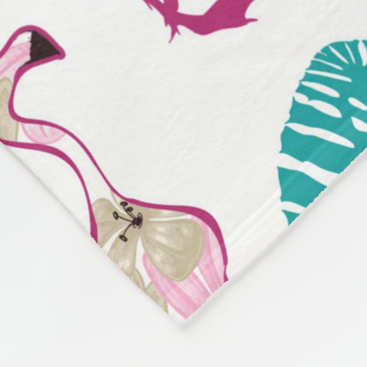 Couverture Polaire Flamants roses roses (Coin)