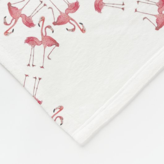 Couverture Polaire Flamants roses roses (Coin)