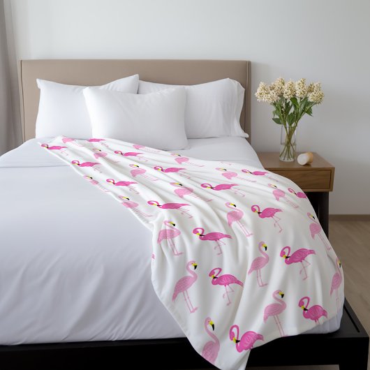 Couverture Polaire Flamants roses roses
