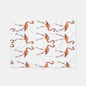 Couverture Polaire Flamants roses roses Blanche polaire, Petite (Devant (Horizontal))