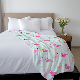 Couverture Polaire Flamants roses roses mignons