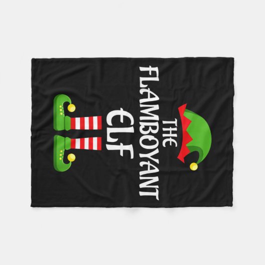 Couverture Polaire Flamboyant Elf Family Matching Group Christmas  (Devant (Horizontal))