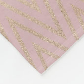 Couverture Polaire Flamingo Élégant Monogramme Or Rose (Coin)
