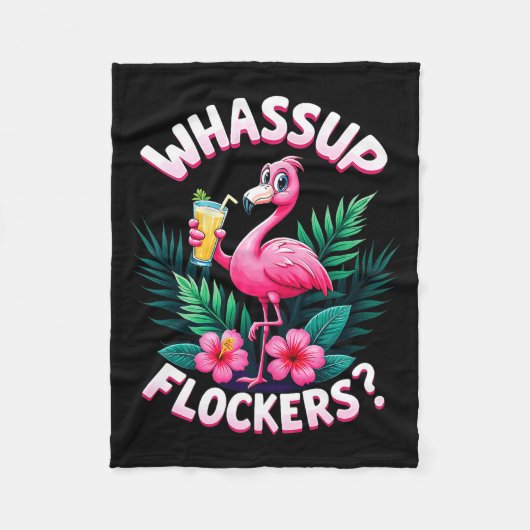 Couverture Polaire Flamingo Humor Quote Flamingo Lover Whup Flockers (Devant)