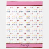 Couverture Polaire Flamingo motif coloré (Devant)