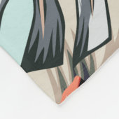 Couverture Polaire Flamingo rose tropicale avec fleurs d'orchidées et (Coin)