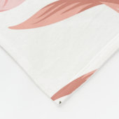 Couverture Polaire Flamingo vintage rose tropicale, bananiers et (Coin)