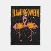 Couverture Polaire Flamingoween Pumpkin Flamingos Funny Bird Hallowee (Devant)