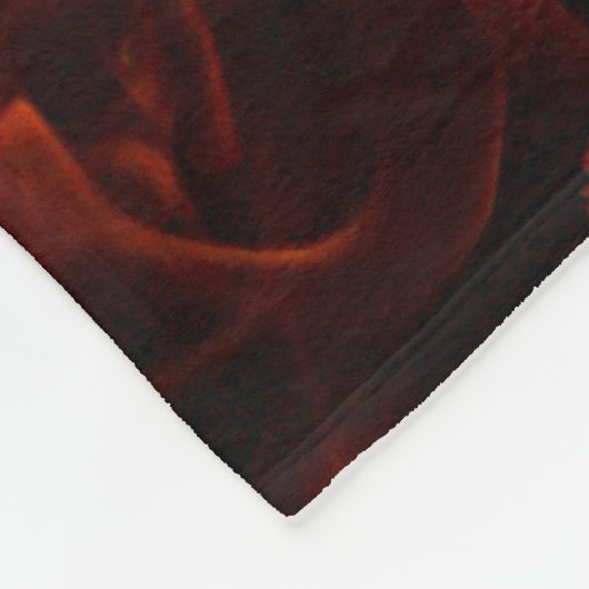Couverture Polaire Flamme arrière - plan feu noir chaud (Coin)
