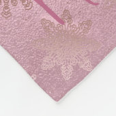 Couverture Polaire Flamme de neige en marbre d'or rose (Coin)