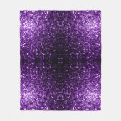 Couverture Polaire Flamme de parties scintillant foncé violet brillan (Devant)