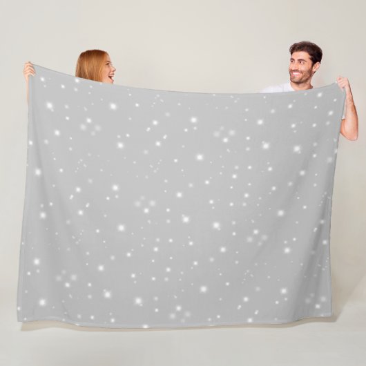 Couverture Polaire Flamme gris argenté (En situation)