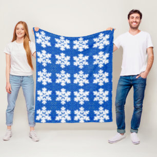 Couverture Polaire Flammes de neige bleu froid du Pôle Nord neige m