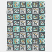 Couverture Polaire Flammes de neige des animaux des bois Noël scandin (Devant)