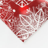 Couverture Polaire Flammes de neige sur rouge (Coin)