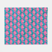 Couverture Polaire Flamongos au néon (Devant (Horizontal))