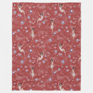 Couverture Polaire Flappers Lady Glam Amusants Design rouge