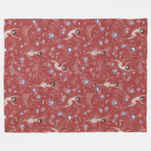 Couverture Polaire Flappers Lady Glam Amusants Design rouge (Devant (Horizontal))