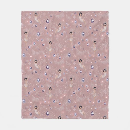 Couverture Polaire Flappers Lady Glam Fun Design rose (Devant)