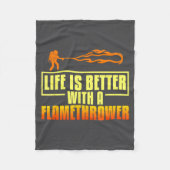 Couverture Polaire Flarower Gun Fire Thrower Flame Wean Quotes  (Devant)
