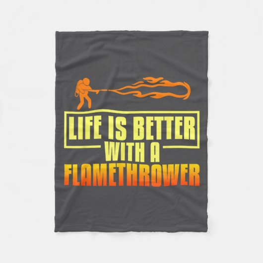 Couverture Polaire Flarower Gun Fire Thrower Flame Wean Quotes  (Devant)