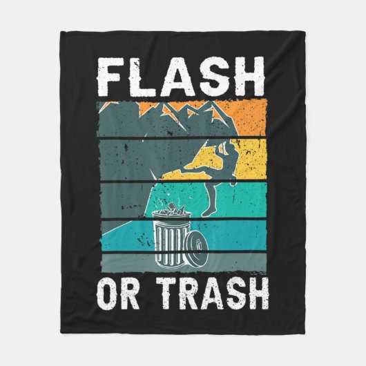 Couverture Polaire Flash rétroactif ou Trash Fun Rock Escalade Mounta (Devant)