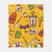 Couverture Polaire Flat Design Pattern Halloween Theme Background (Devant)