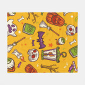 Couverture Polaire Flat Design Pattern Halloween Theme Background (Devant (Horizontal))