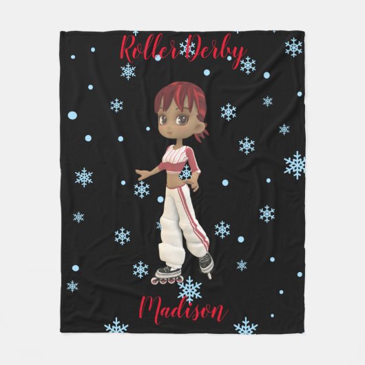 Couverture Polaire Flèche à neige Roller Derby (Devant)