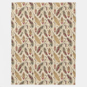 Couverture Polaire Flèche Boho Authentic Tribal Native Ethnic Feather (Devant)