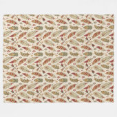 Couverture Polaire Flèche Boho Authentic Tribal Native Ethnic Feather (Devant (Horizontal))
