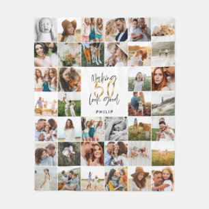 Couverture Polaire Flèche cadeau multi-script 50e anniversaire modern