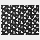 Couverture Polaire Flèche de neige noire et blanche Mittens Casquette (Devant (Horizontal))