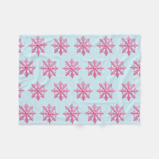Couverture Polaire Flèche de neige rose (Devant (Horizontal))