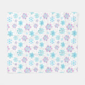 Couverture Polaire Flèche de neige violette et bleue (Devant (Horizontal))