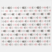 Couverture Polaire Flèche Flèche Flèche Blanche - rose/gris/blanc (Devant (Horizontal))