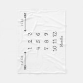 Couverture Polaire Flèche moderne Twin Milestone Baby Blanket (Devant)