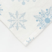 Couverture Polaire Flèche-neige Blanchisserie blanche bleue (Coin)