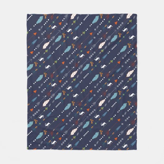 Couverture Polaire Flèche Tribale tendance et orignal personnalisé (Devant)