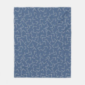 Couverture Polaire Flèches bleues et blanches modernes (Devant)